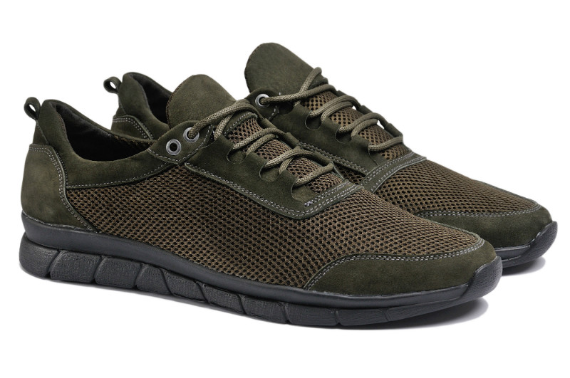 Чоловічі воєнні кросівки нат. шкіра + сітка М12 Olive р. 46 47 48 49 50