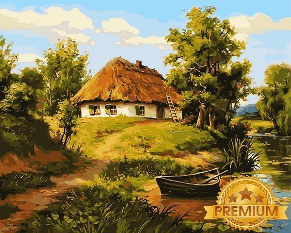 Картина за номерами 40х50 см Babylon Premium (кольоровий полотно + лак) Сонячний Дім (NB 356)