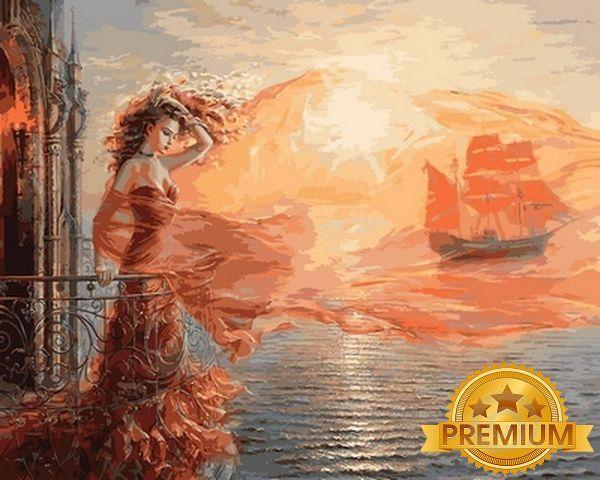Картина за номерами 40х50 см Babylon Premium (кольоровий полотно + лак) Ассоль (NB 681)
