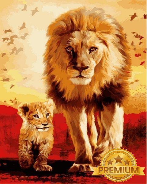 Картина за номерами 40х50 см Babylon Premium (кольоровий полотно + лак) Перші кроки (NB 811)