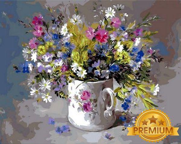 Картина за номерами 40х50 см Babylon Premium (кольоровий полотно + лак) Подарунок для коханої Художник Anne