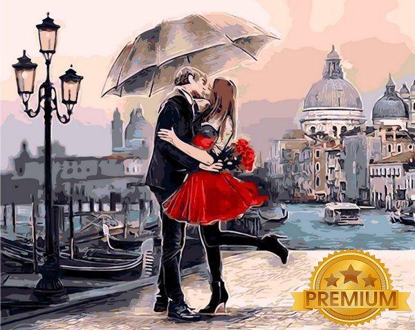 Картина за номерами 40х50 см Babylon Premium (кольоровий полотно + лак) Ідеальне побачення Худ Р Макнейл (NB
