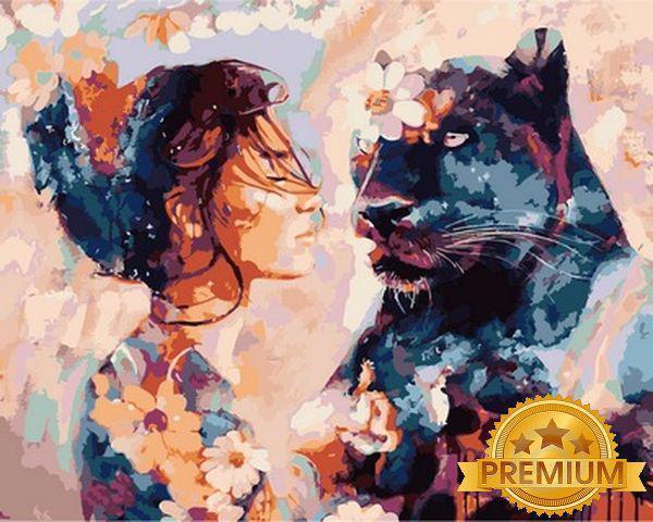 Картина за номерами 40х50 см Babylon Premium (кольоровий полотно + лак) Нічна красуня Художник Димитра Мілан