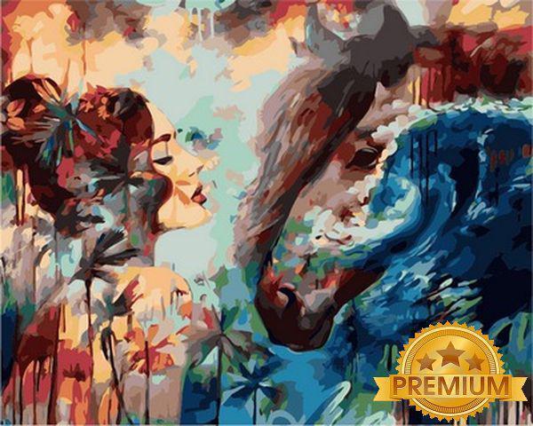 Картина за номерами 40х50 см Babylon Premium (кольоровий полотно + лак) Віддалені припливи Художник Димитра