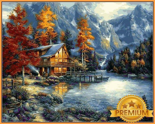Картина за номерами 40х50 см Babylon Premium (кольоровий полотно + лак) Простір для роздумів (NB 1151)