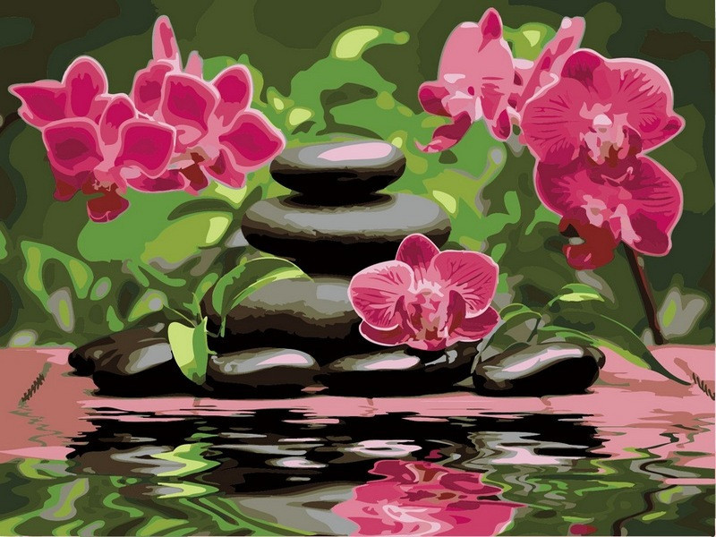 Картина за номерами 30х40 см. Babylon Лілові орхідеї (RVK 014), фото 1