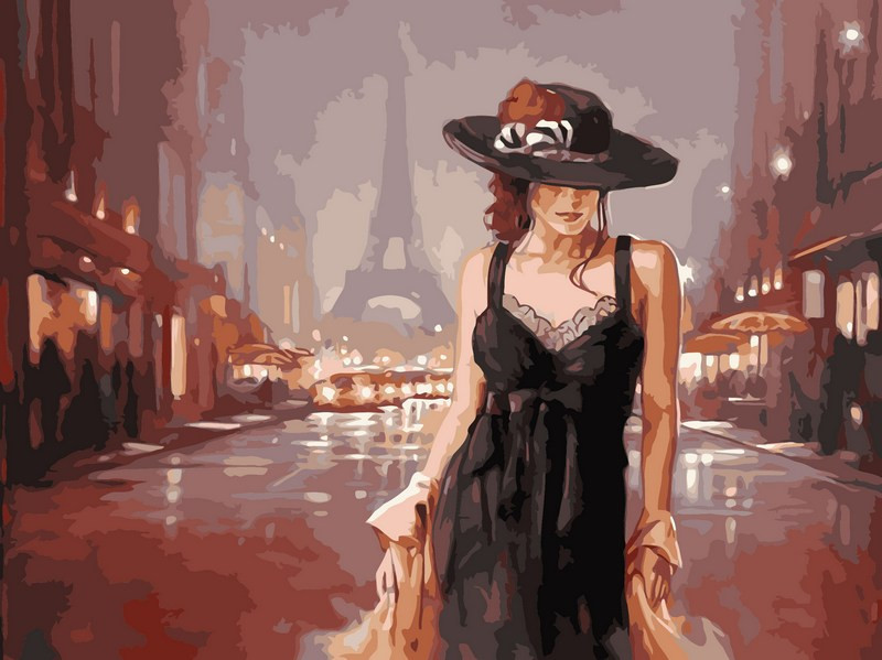 Картина за номерами 40х50 см Babylon Париж в стилі ретро Художник Спейн Марк (VP 542), фото 1