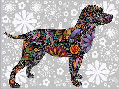 Картина за номерами 30х40 см Babylon Квіткова собака (VK 168), фото 1