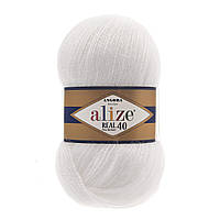 Пряжа Alize Angora Real 40 , цвет 55 белый