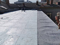 Нашою бригадою #RoofersPVCmembrane виконано пристрій покрівельного пирогаторгово-експозиційного центру з офісними приміщеннями "Куля в кубі"