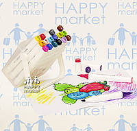 Набор двухсторонних скетч маркеров 48 цветов для рисования AH-PM508-48 (круглый + скошен.) в пластик. пенале