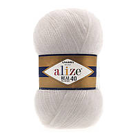 Пряжа Alize Angora Real 40 , цвет 599 слоновая кость