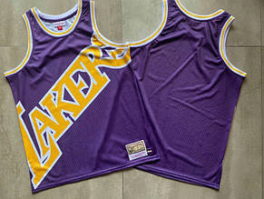 Фіолетова баскетбольна майка Lakers Mitchell&Ness NBA Big Face команда Лейкерс джерсі