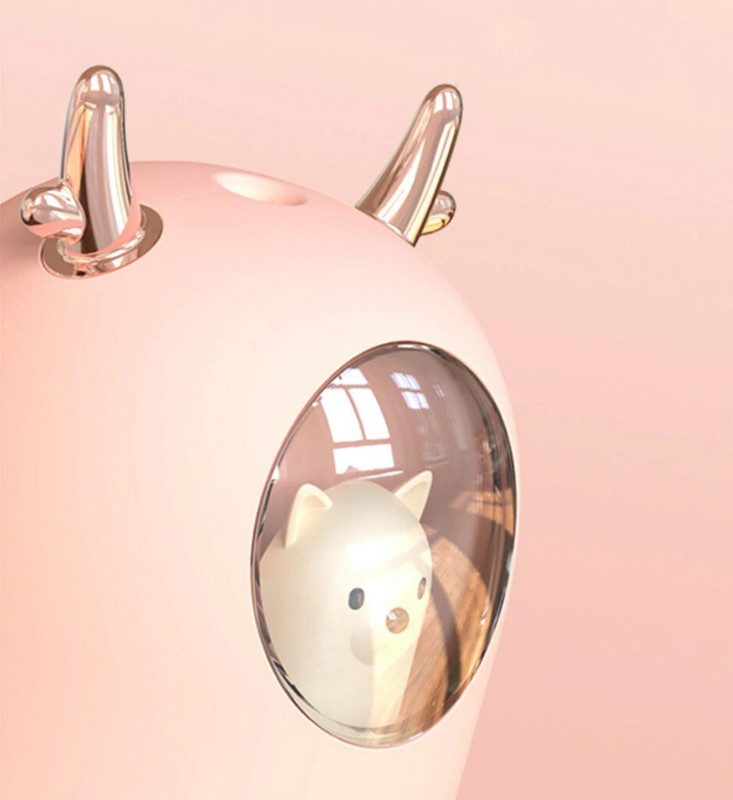 Увлажнитель воздуха, USB Aroma Humidifier M106 Аромалампа с LED-подсветкой на 7 цветов, розовый - фото 2 - id-p1211822637