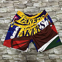 Баскетбольные шорты Лейкерс Mitchell & Ness NBA Big Face команда Lakers шорты