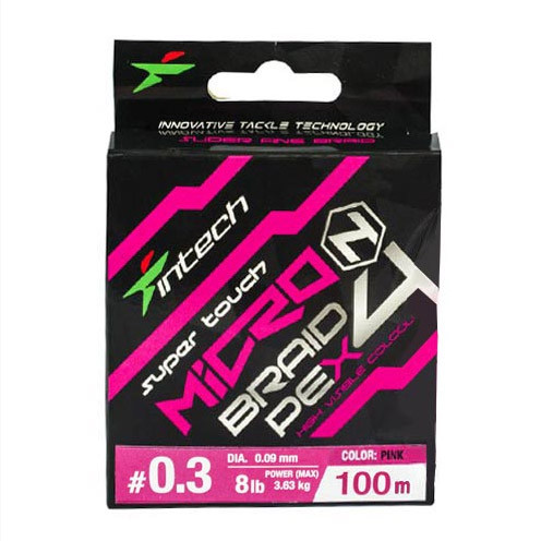 Шнур Intech microN PE X4 100m #0.3/0.09 mm 8lb/3.6 кг