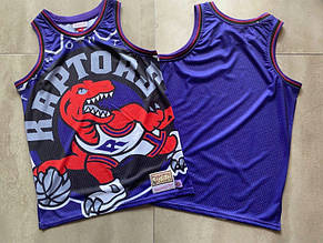 Фіолетова баскетбольна майка Торонто Репторз Mitchell&Ness NBA Big Face команда Toronto Raptors джерсі