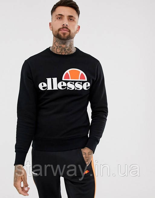 Чорний світшот | кофта ellesse