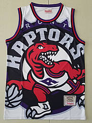 Біла баскетбольна майка Торонто Репторз Mitchell&Ness NBA Big Face команда Toronto Raptors джерсі