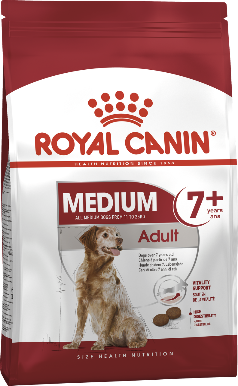Royal Canin Medium Adult 7+ 4 кг — корм для літніх собак середніх порід від 7 років