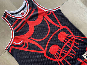 Чорна Баскетбольна майка Чикаго Булз Mitchell&Ness NBA Big Face команда Chicago Bulls джерсі