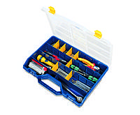 Кейс-органайзер Tayg Box 47 Estuche 46x35x8,1 см для инструментов с съёмными разделителями пластиковый синий (