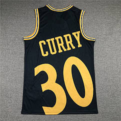 Чорна баскетбольна майка Curry 30 Golden State Warriors Mitchell & Ness NBA Big Face команда Карі 30 джерсі