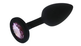 Анальна силіконова пробка з кристалом ALL TIME FAVORITES SILICONE DIAMOND PLUG