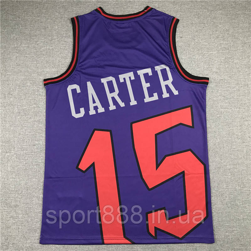 Фіолетова баскетбольна майка Carter 15 Торонто Репторз Mitchell&Ness NBA Big Face Картер джерсі