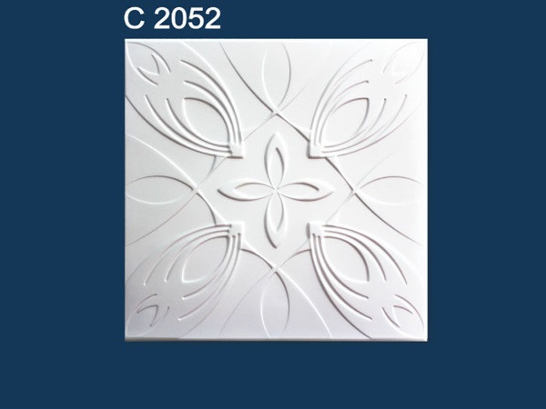 Плита потолочная экструдированная "Солид" С2052 белая (от 10 кв.м.)