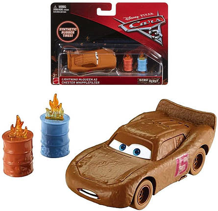 Тачки 3: Блискавка Маквин в грязі (Lightning McQueen as Chester Whipplefilter) Disney Pixar Cars від Mattel, фото 1