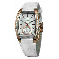 Наручные часы 1667-2-1069 white, pvd-r cz stones, white leather Seculus