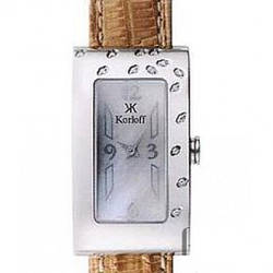 Годинники наручні жіночі Korloff LGB2SR, 14 діамантів (0,05 карат), ремінець зі шкіри ящірки