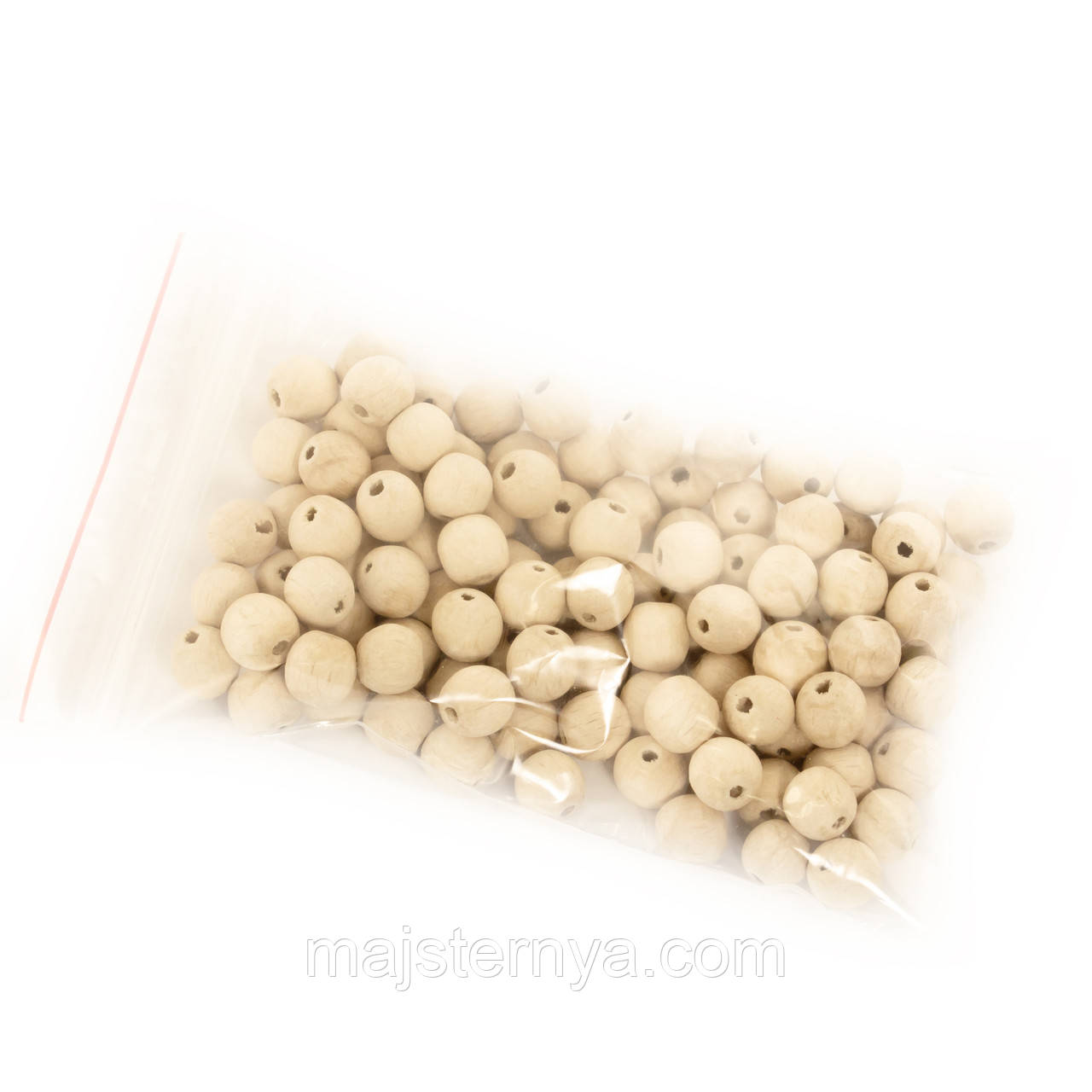 Дерев'яні намистини 11мм (100шт в упаковці) нефарбовані, натуральні з світлого бука