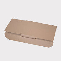 Коробка на вынос бурого цвета 277*143*64, профиль Е в упаковки 100 шт