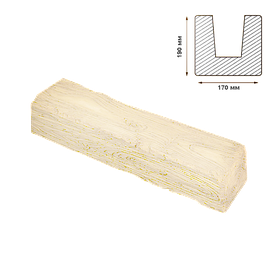 Балка Decowood рустик 19х13см біла