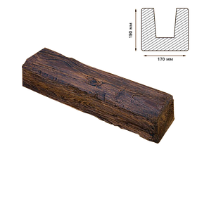 Балка Decowood рустик 17х19см темна