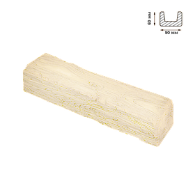 Балка Decowood рустик 9х6см біла