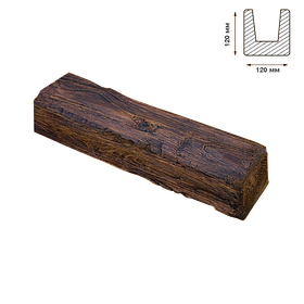 Балка Decowood рустик 12х12см темна