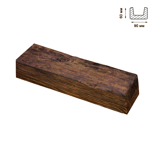 Балка Decowood модерн 9х6см темна, фото 1