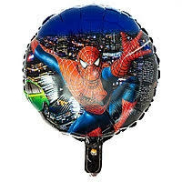 Кулька дитяча фольгована в стилі "Людина павук в нічному місті" , 45 см