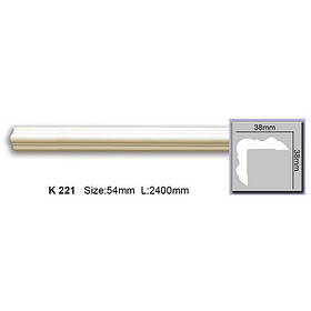 Кутовий плінтус Harmony K221 (38х38)мм