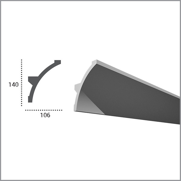 Карниз Tesori KF708 (140x106)мм гнучкий
