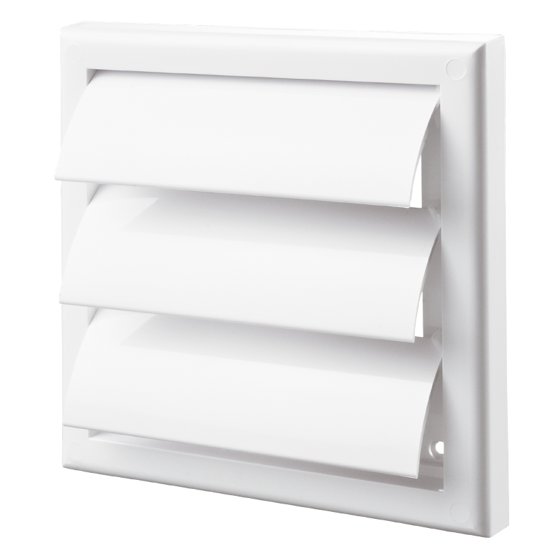 Вентиляційна решітка Вентс МВ 100 Ж ABS з гравітаційними жалюзі, фото 1