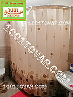 Тканевая шторка для ванной комнаты из полиэстера "Polkadot" (В горошек) Tropik, размер 2x120х200 см., Турция