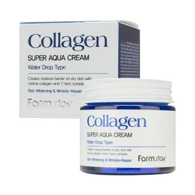 Зволожувальний крем для обличчя FarmStay Collagen Super Aqua Cream 80 g