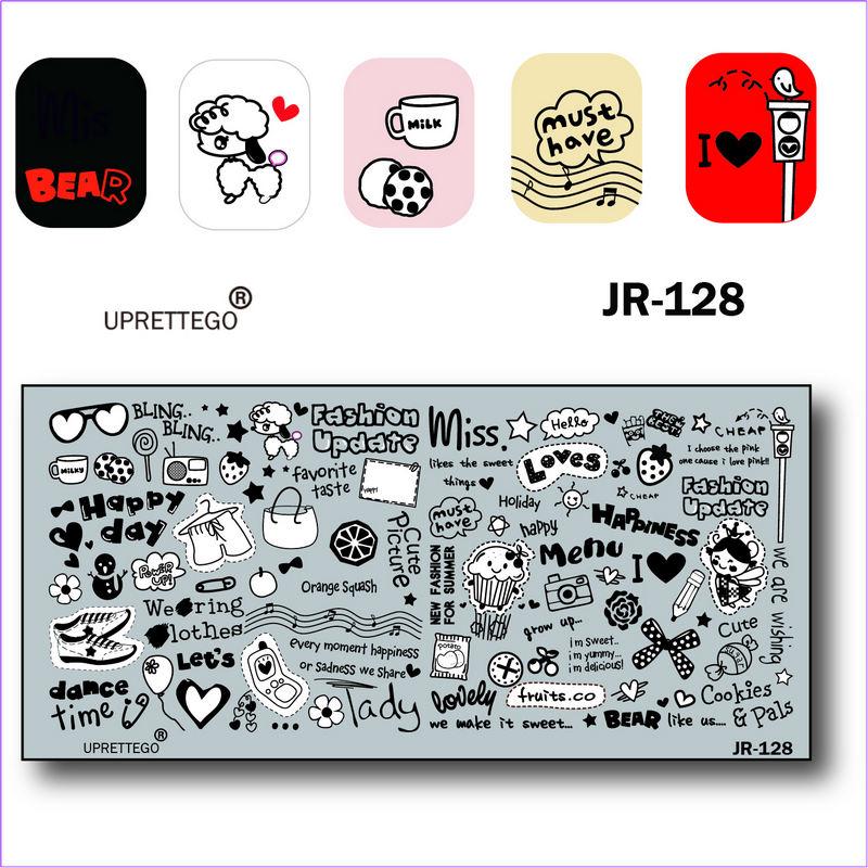 Пластина для стемпинга слова, написи, фрази JR-128