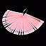 Палітра віяло, рожева, Тіпси рожеві, на кільці, віяло, 10 см, 50 шт, для зразків, для лаків для нігтів, фото 5