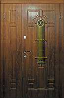 Двері вхідні полуторні Модель "Куча" (дуб бронза)