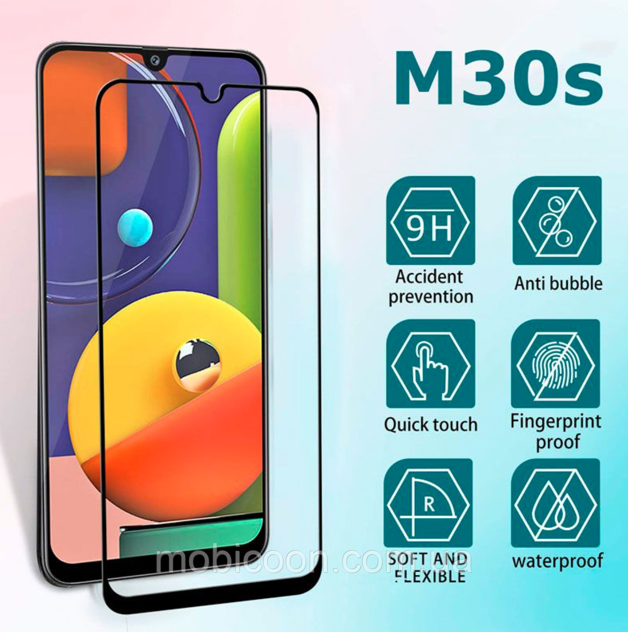 Захисне скло 3D Samsung Galaxy M30S (Самсунг Галаксі М30с)